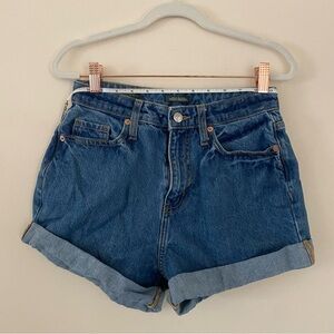 Wild Fable Blue Jean Shorts High-Waisted Cuffed